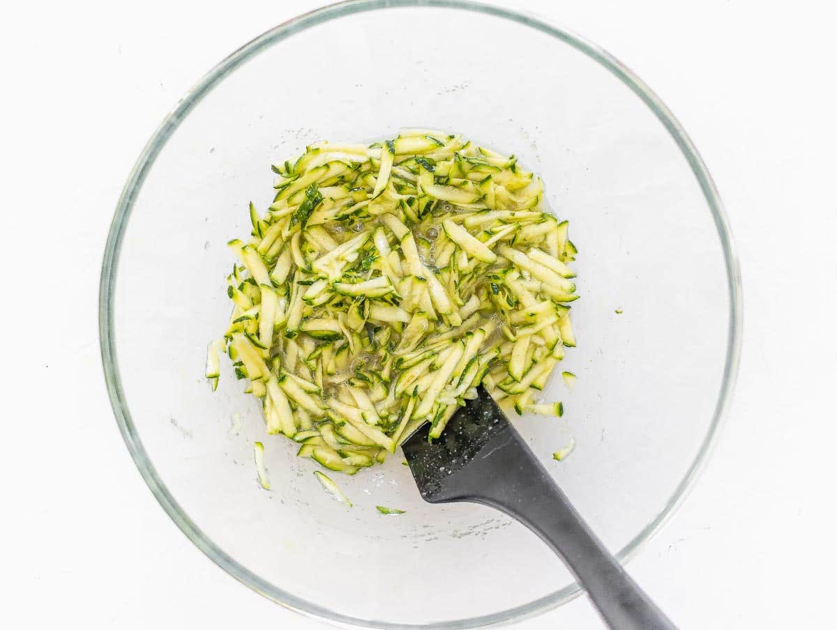 grated zucchini in the wet ingredients