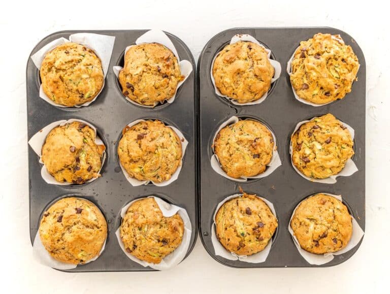 zucchini muffins just baked