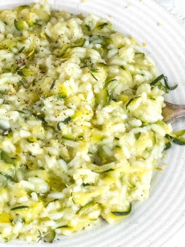 Zucchini Risotto Story Plant Based School