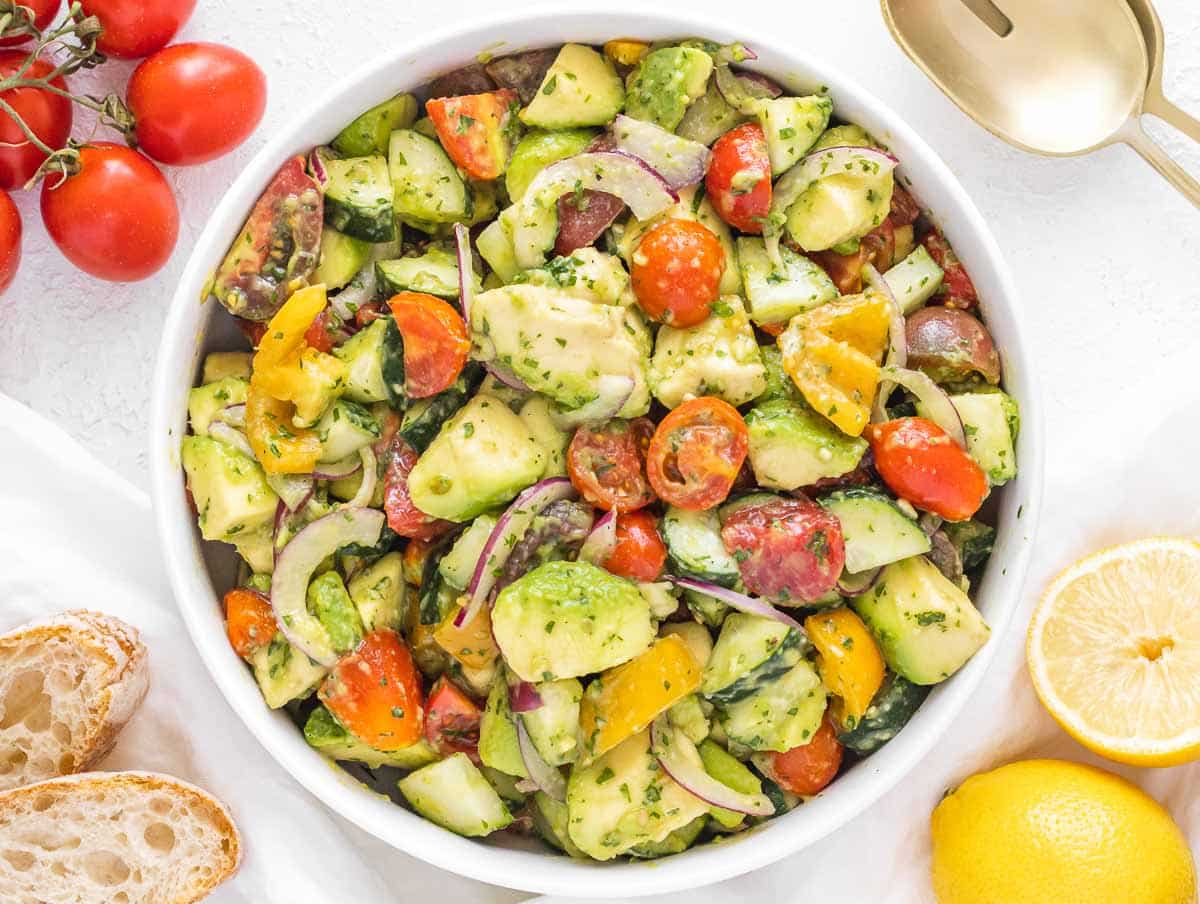 avocado salad in a bowl