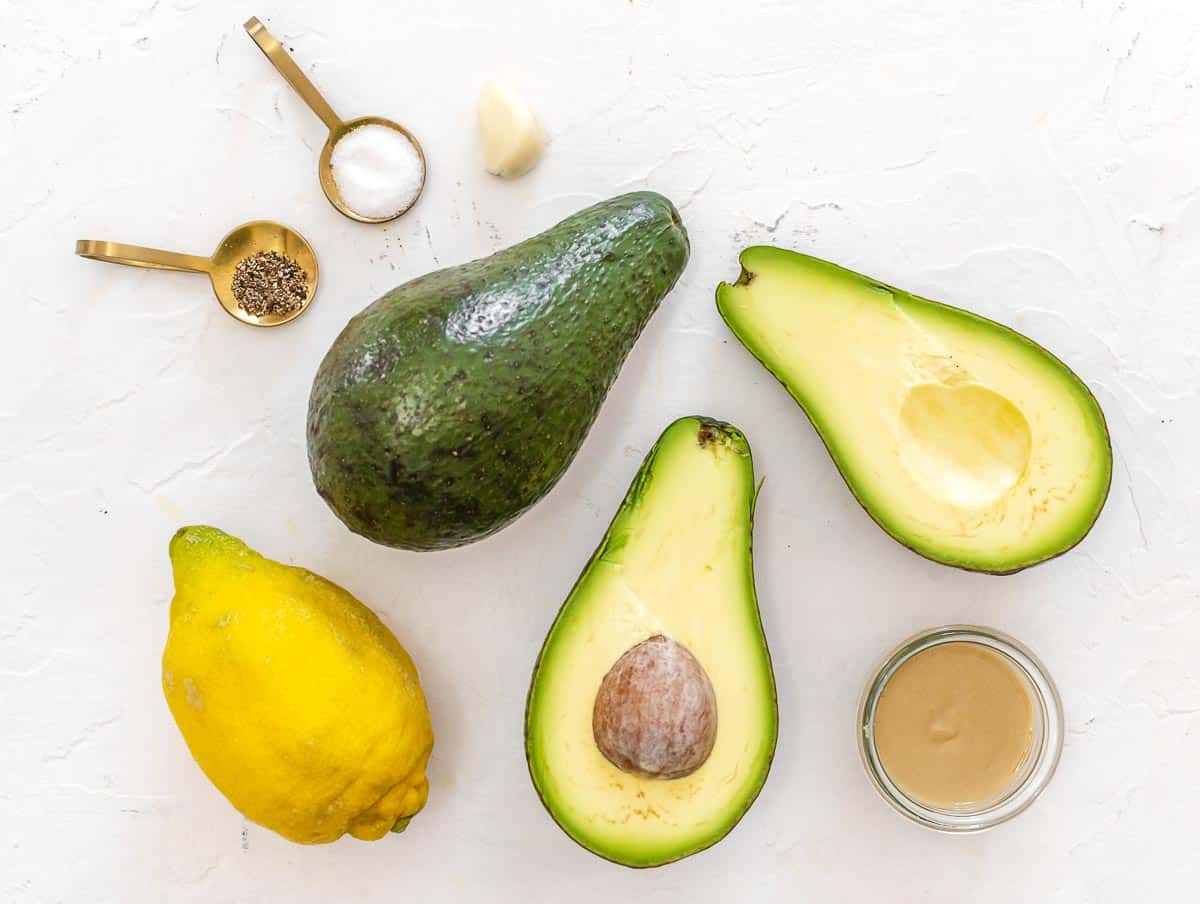 ingredients for avocado spread