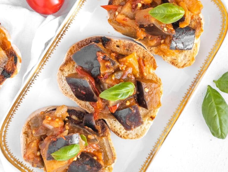 Italian eggplant bruschetta