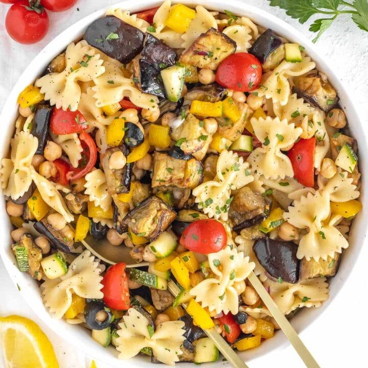 eggplant salad with pasta