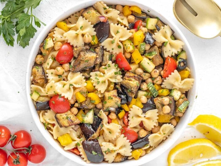 Chickpea Pasta Salad - The Plant Based School