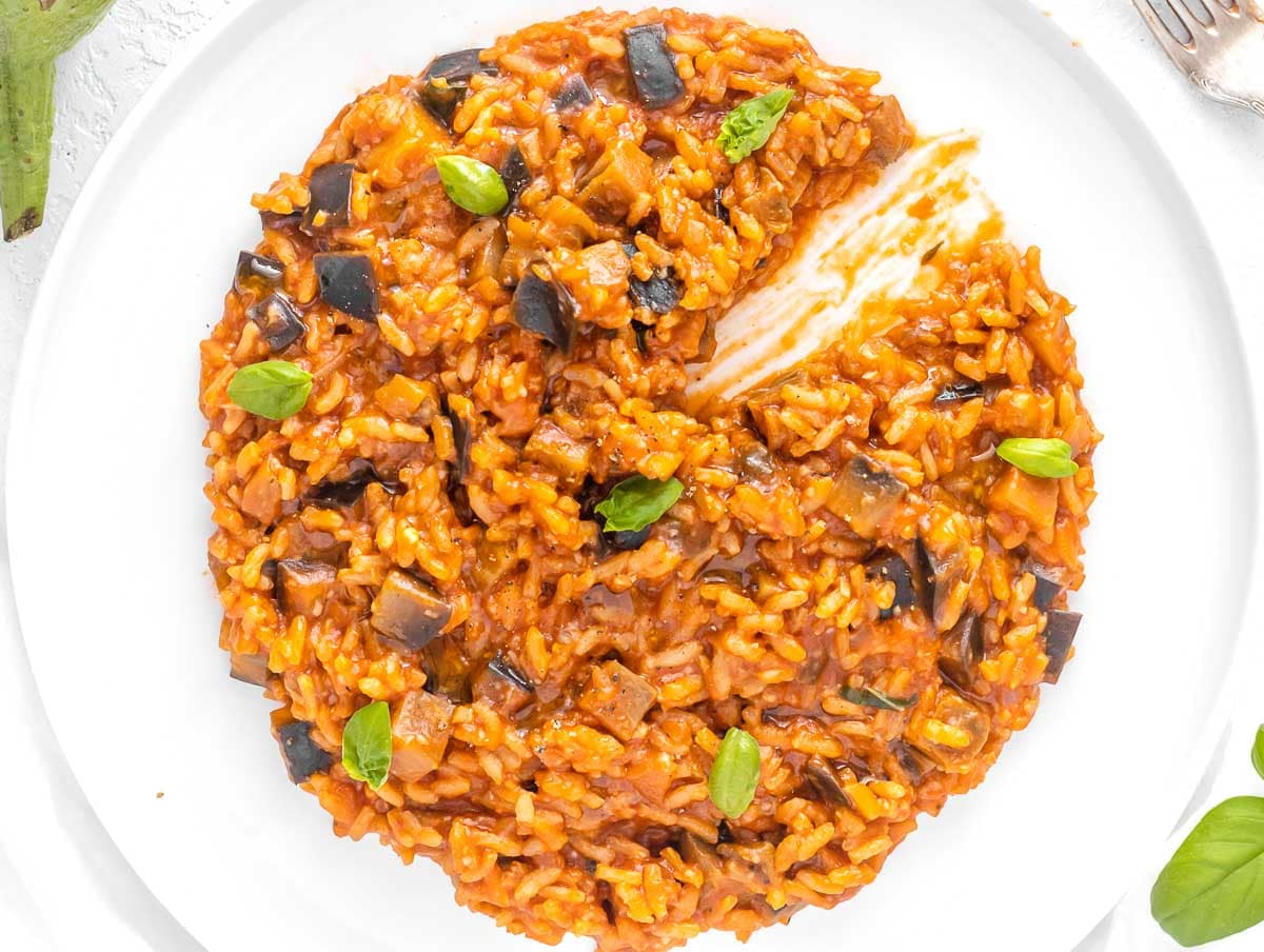 eggplant risotto