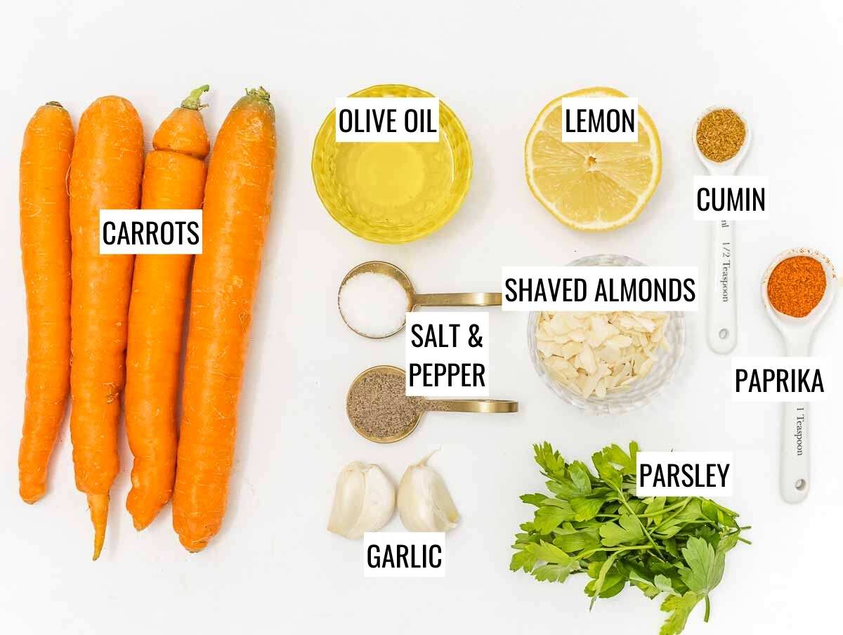 ingredients for moroccan carrot salad
