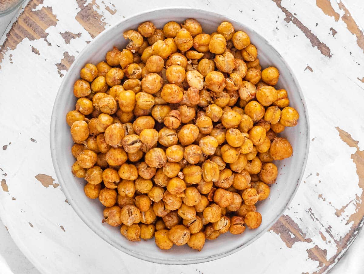 oven roasted chickpeas with curry powder