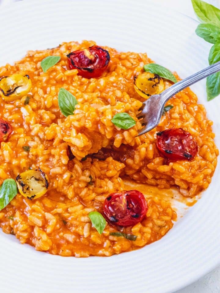 Creamy Tomato Risotto - The Plant Based School