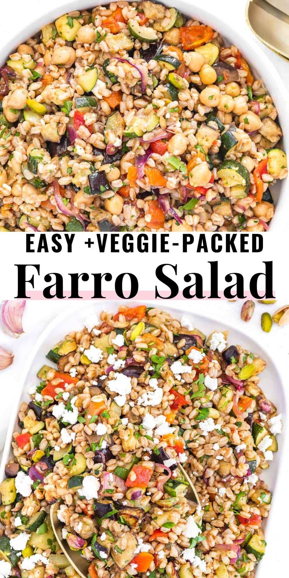 Mediterranean Farro Salad - The Plant Based School