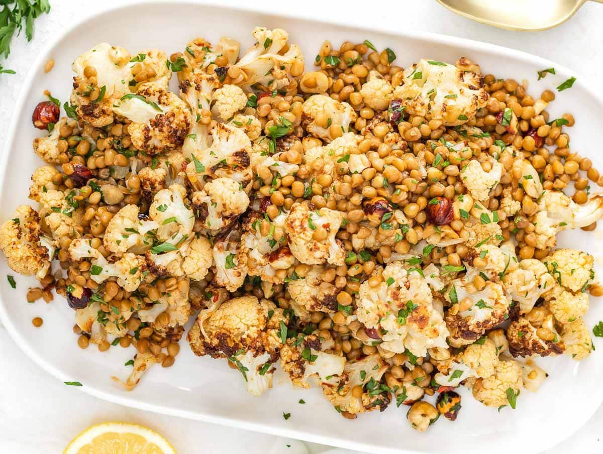 lentil and cauliflower salad