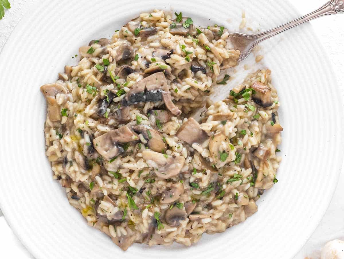 creamy mushroom risotto