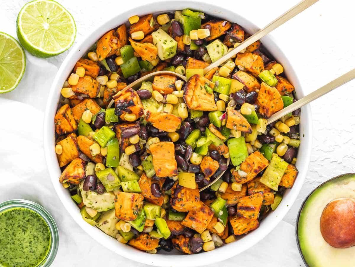 black bean salad with cilantro lime dressing