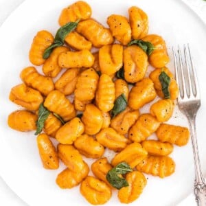 sweet potato gnocchi with butter and sage