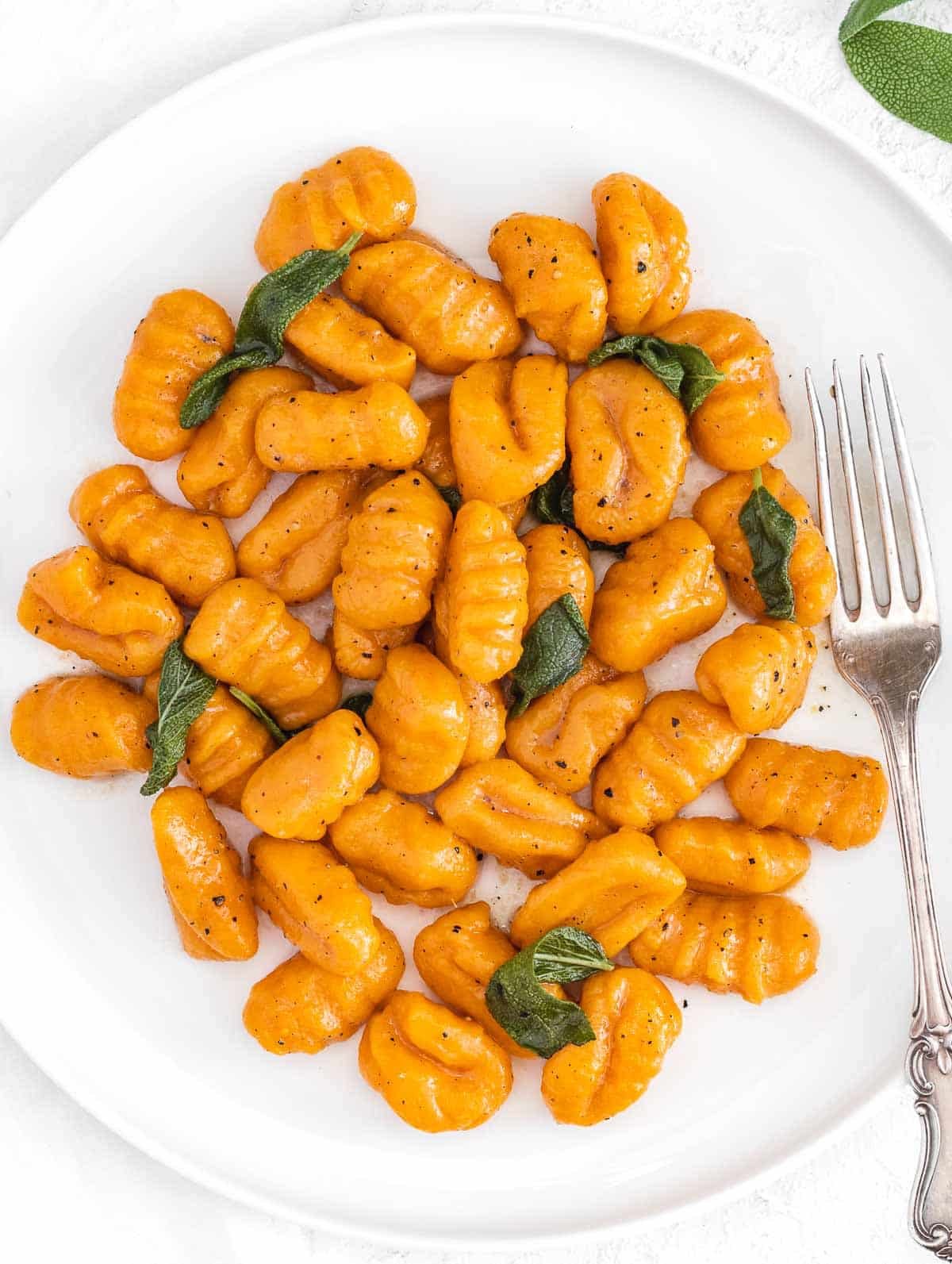 sweet potato gnocchi with butter and sage