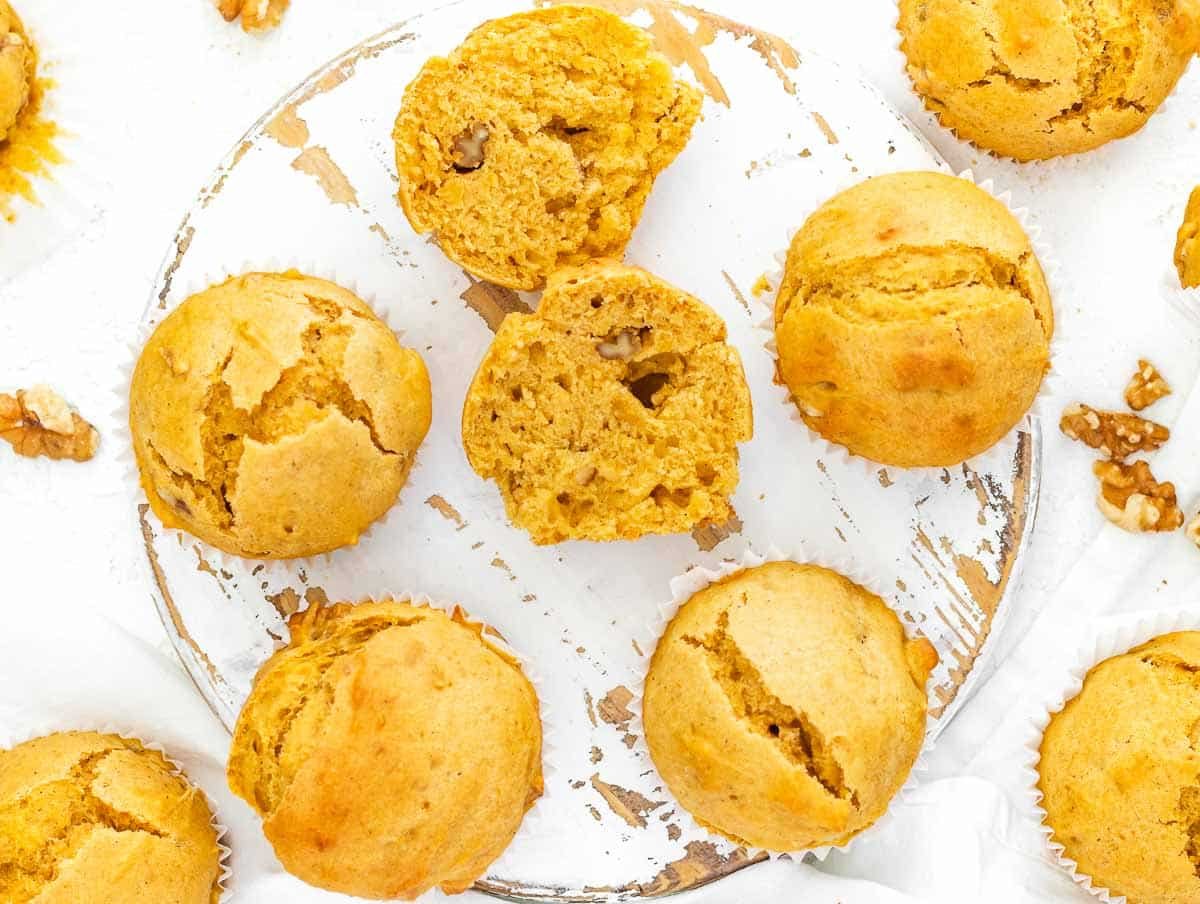 sweet potato muffins cut in half