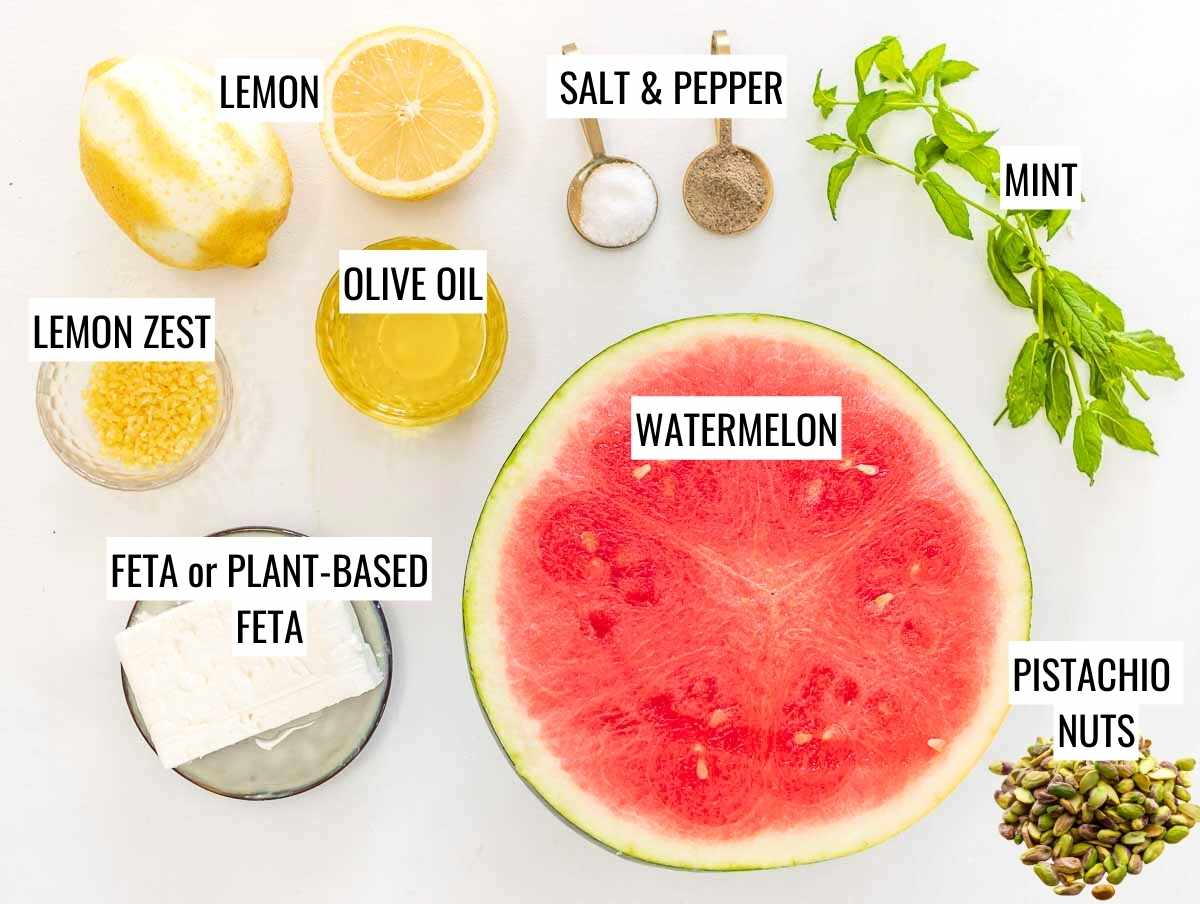 Watermelon salad ingredients