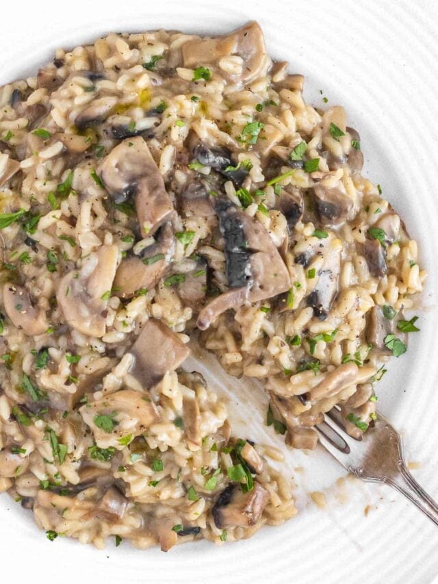Mushroom Risotto Story Plant Based School