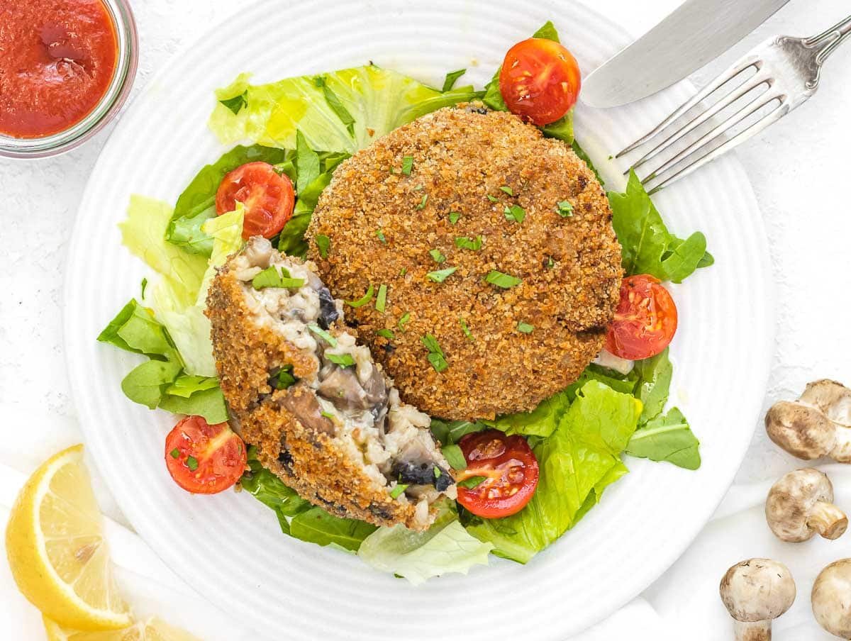 mushroom risotto cakes