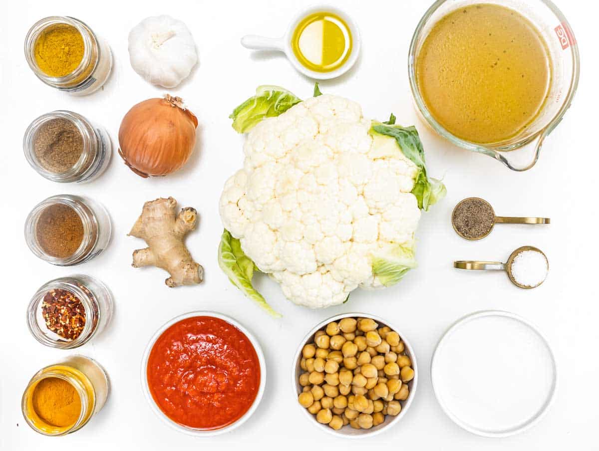 Ingredients for curry recipe
