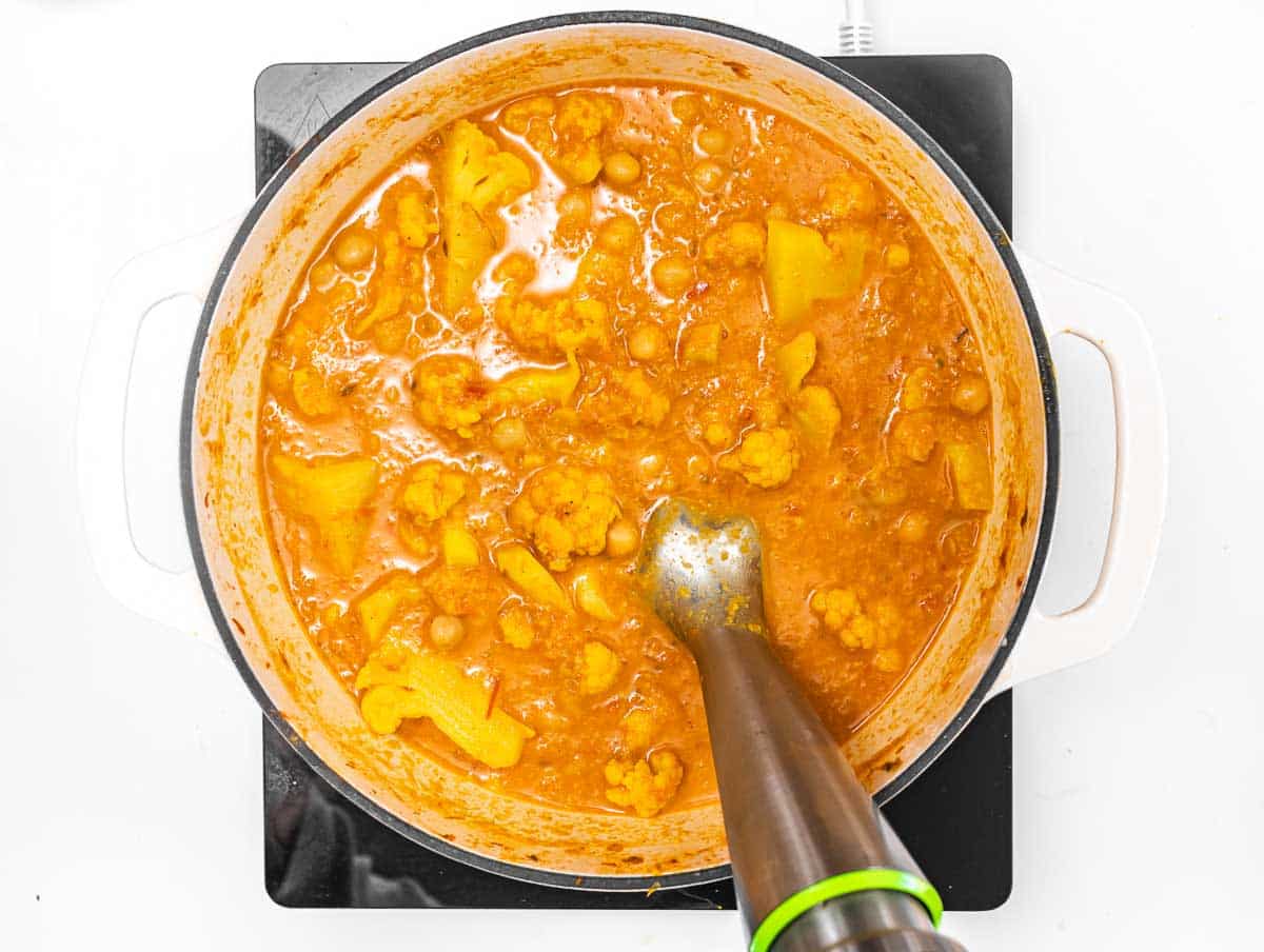 use the immersion blender for the curry
