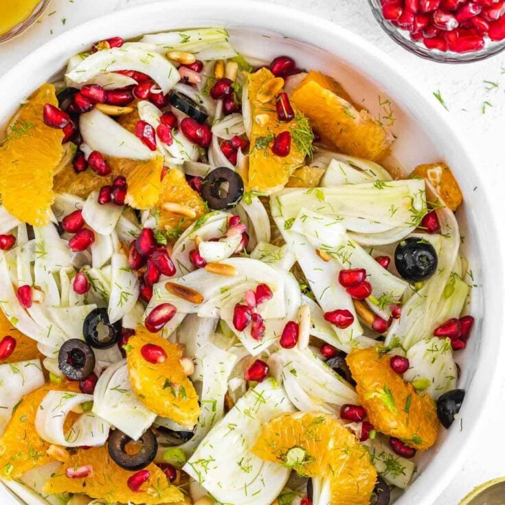Fennel salad in a bowl