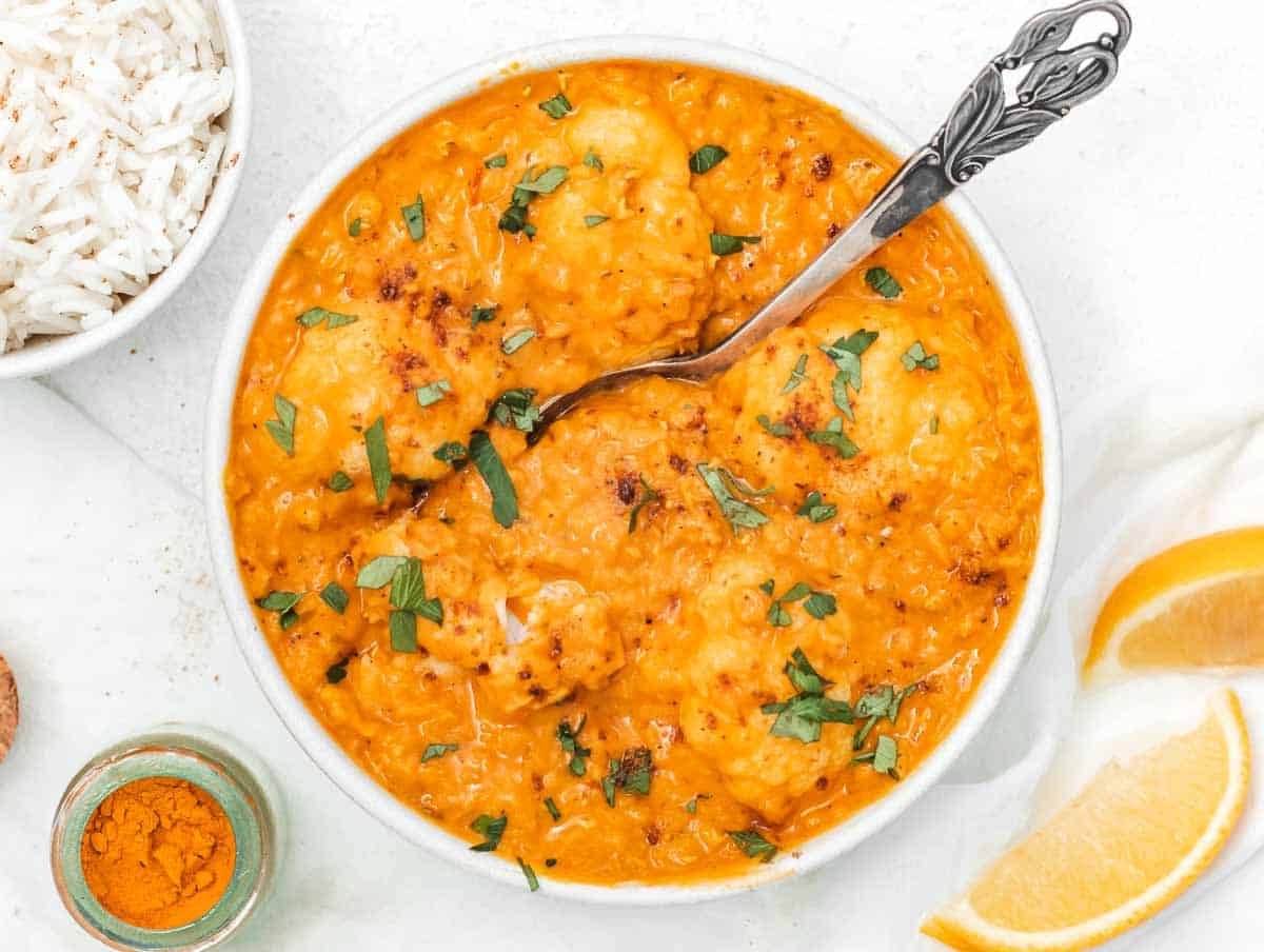 cauliflower and lentil curry