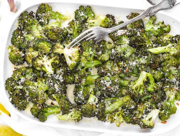 Roasted broccoli with parmesan cheese