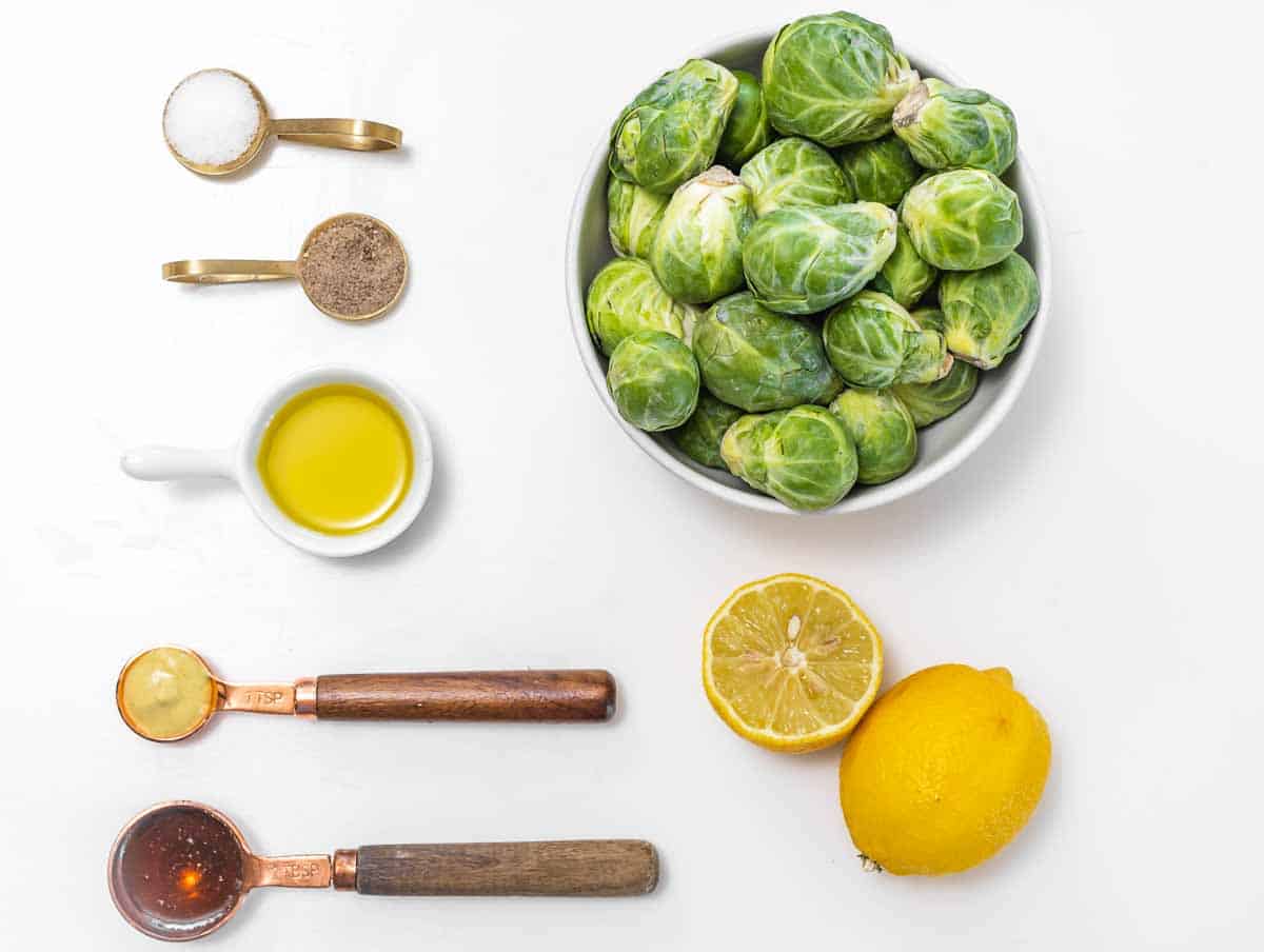 Ingredients for roasted Brussel sprouts