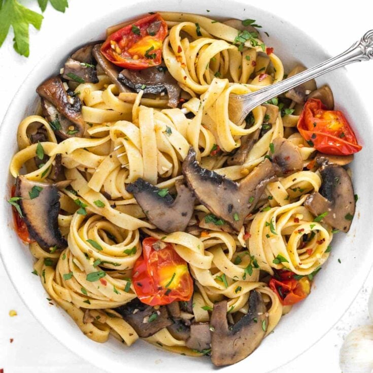 vegan mushroom pasta