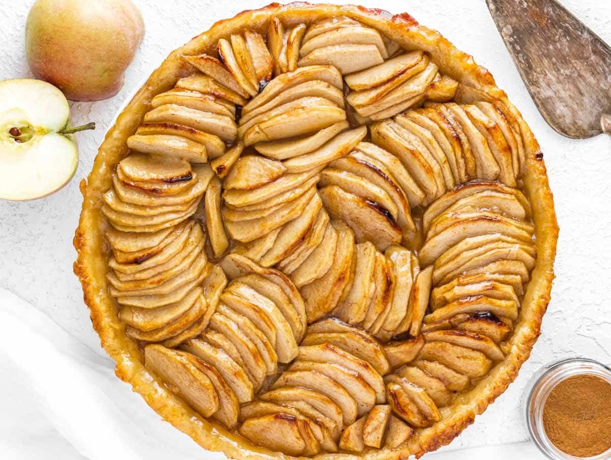 apple tart just baked