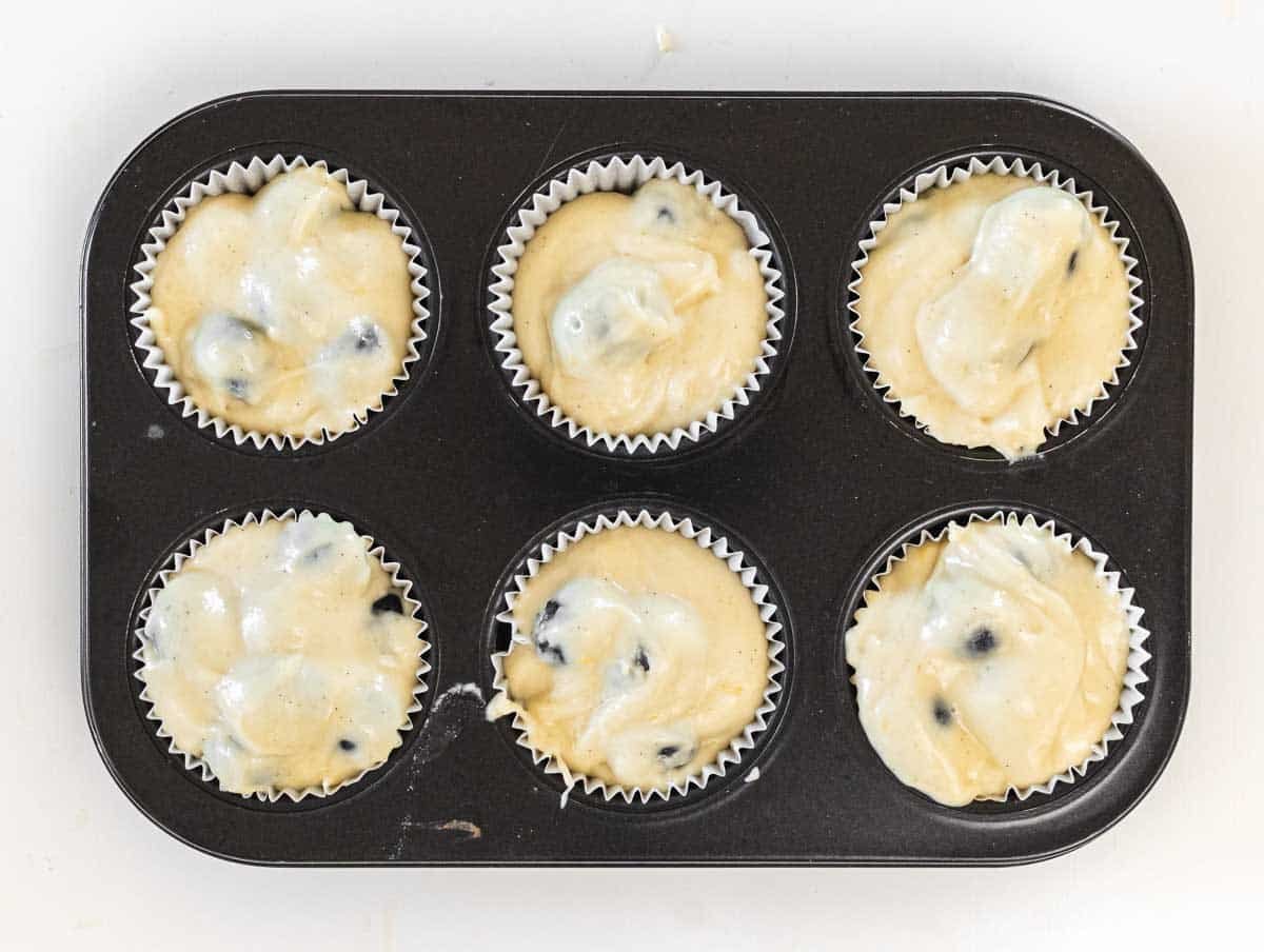 batter into muffin pan