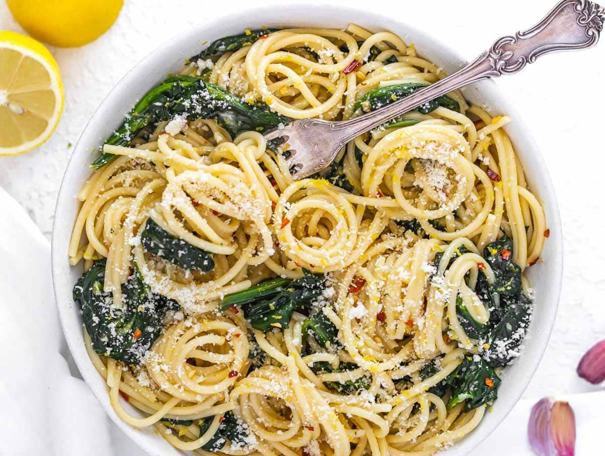 Easy Pasta al Limone - The Plant Based School