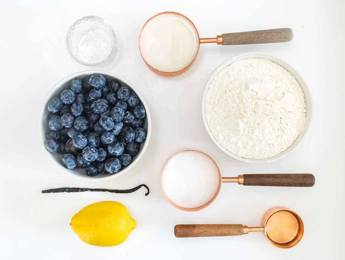 ingredients with fresh blueberries