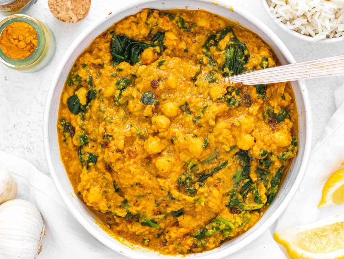 chickpea curry with spinach