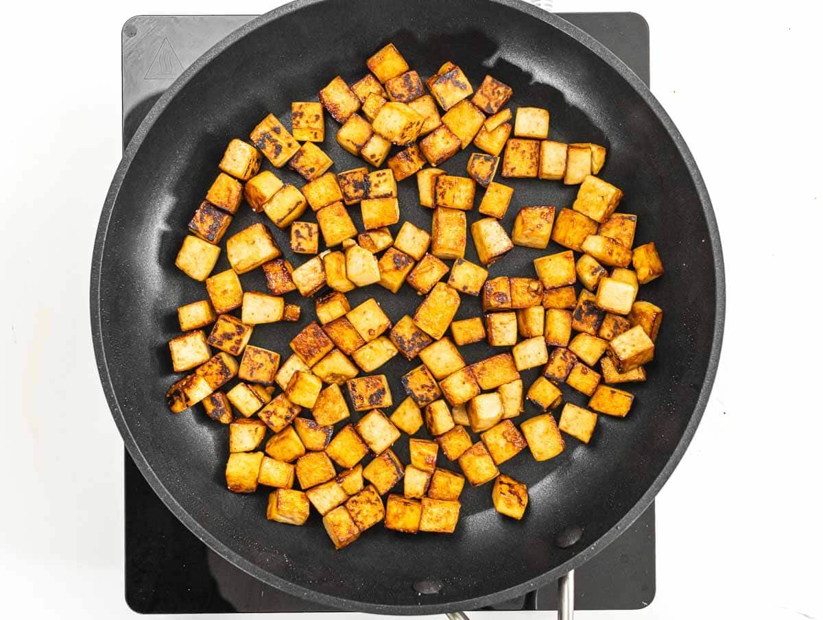 let the tofu brown on the pan