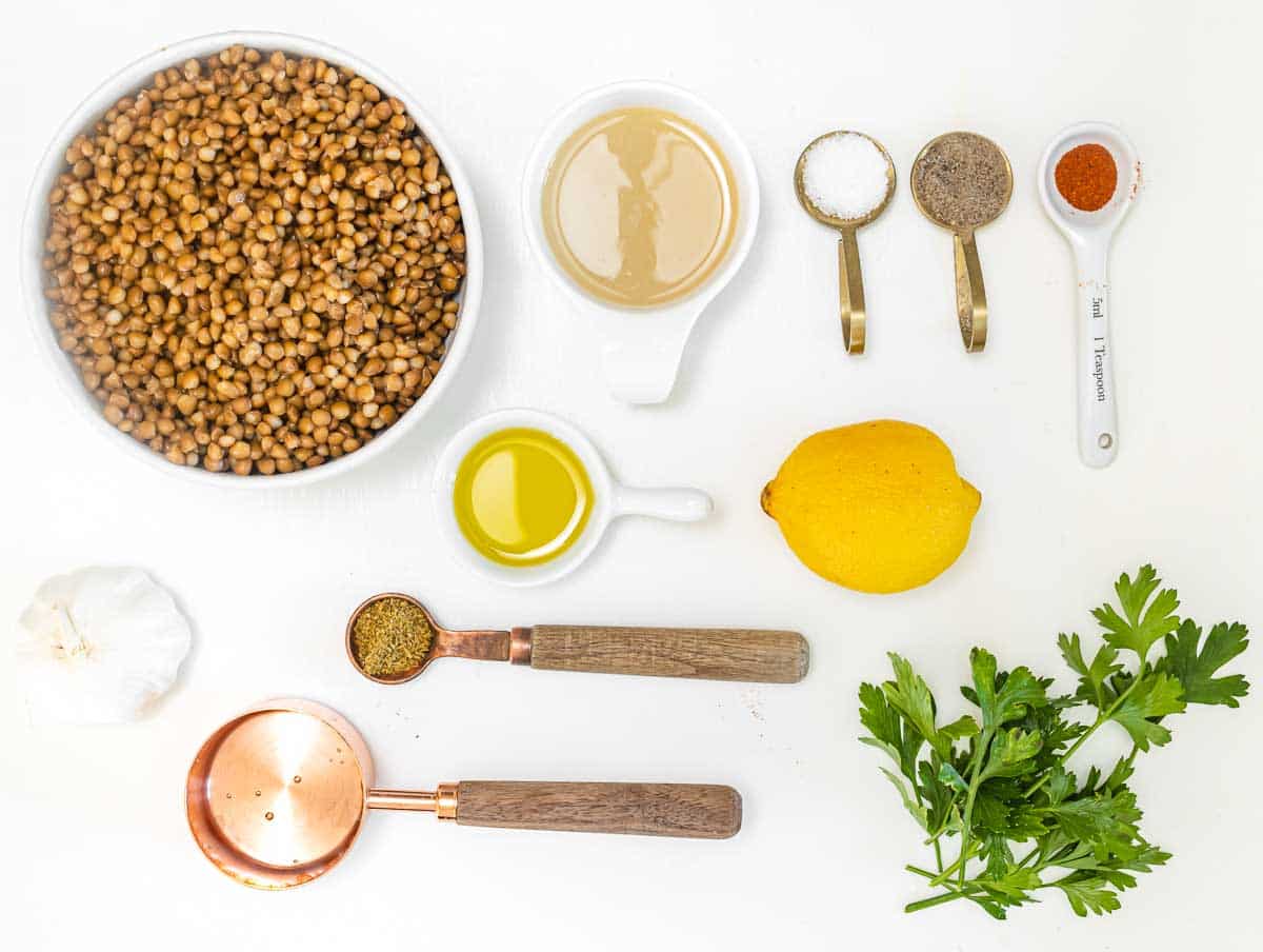 ingredients with lentils
