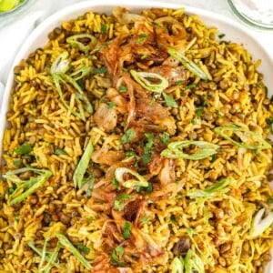 mujaddara rice and lentils