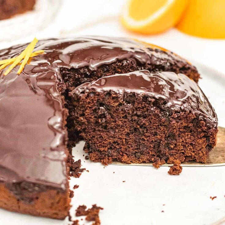 Chocolate cake with orange