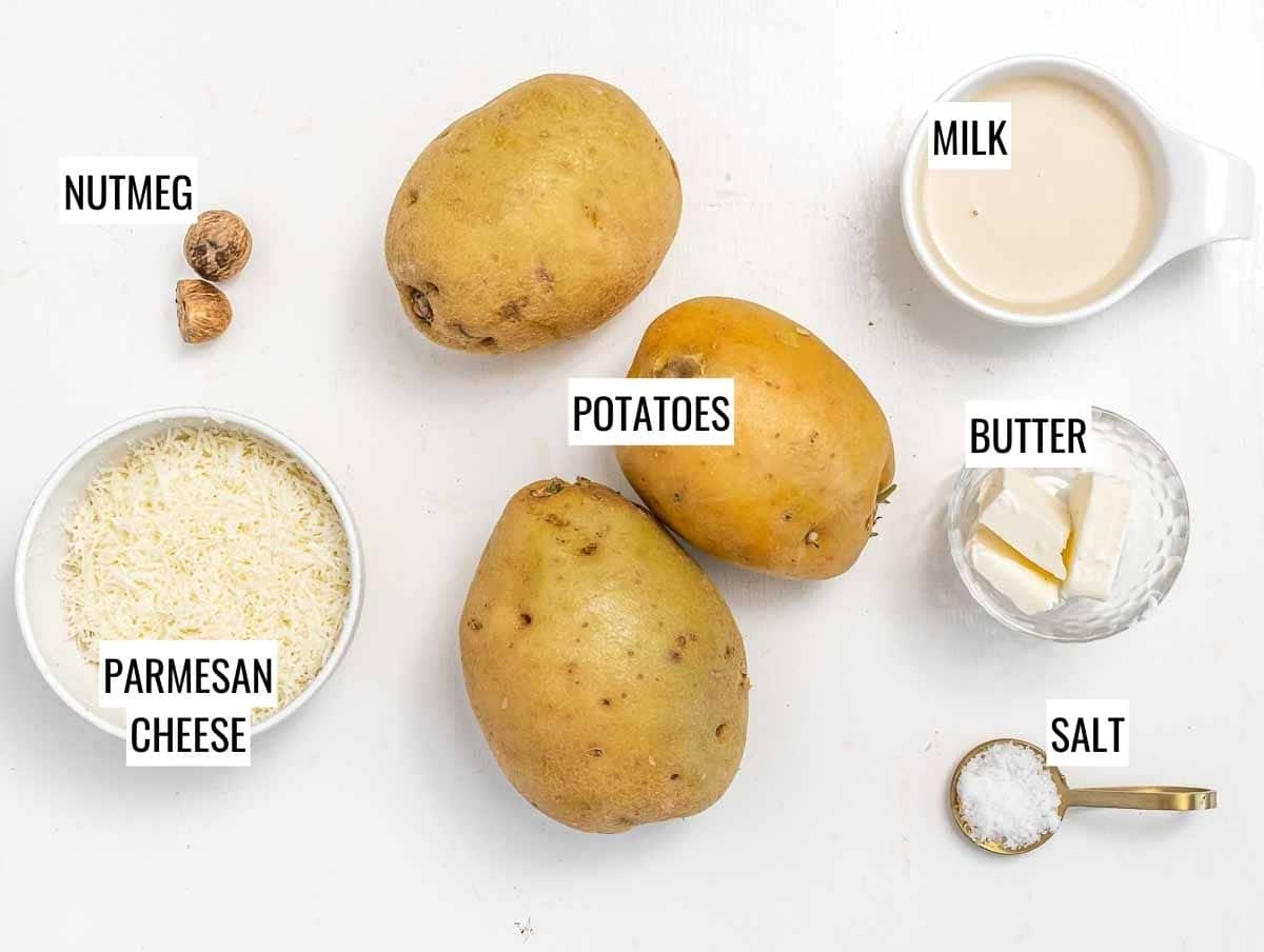 Ingredients mashed potato