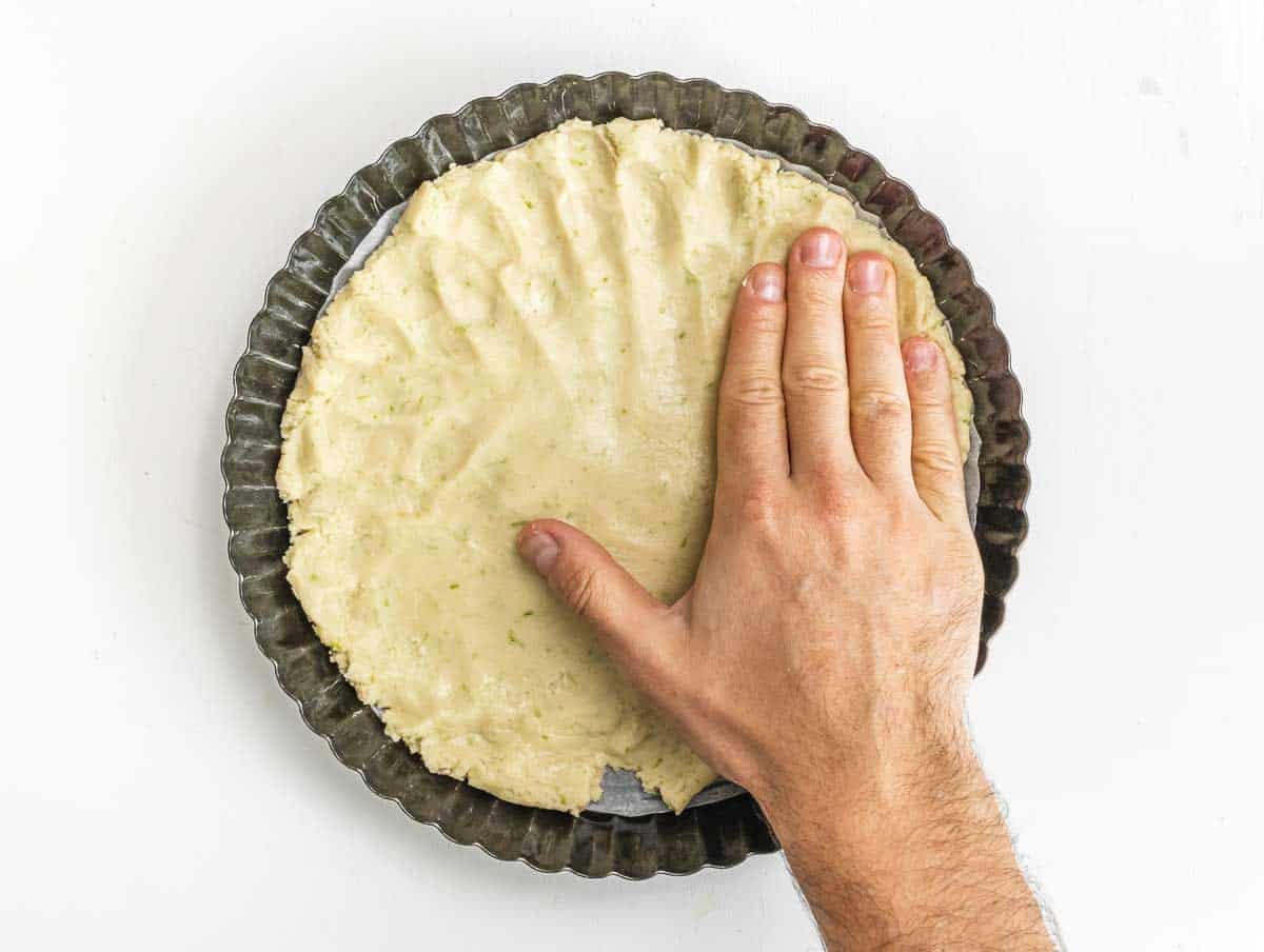 pressing pie crust