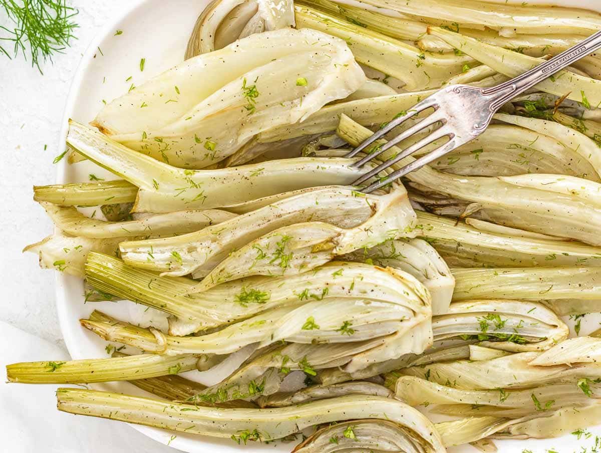 Roasted fennel and fork