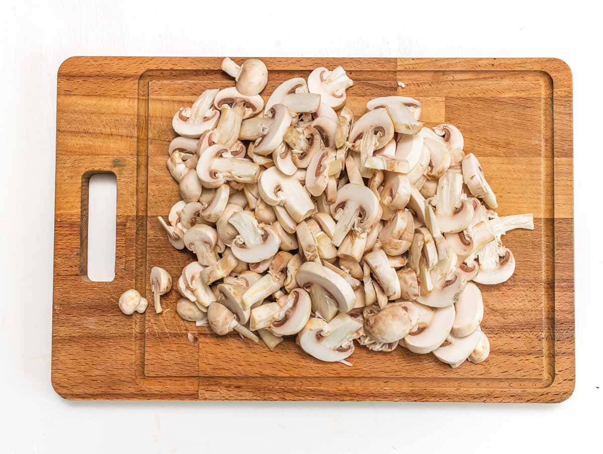 Chop mushrooms