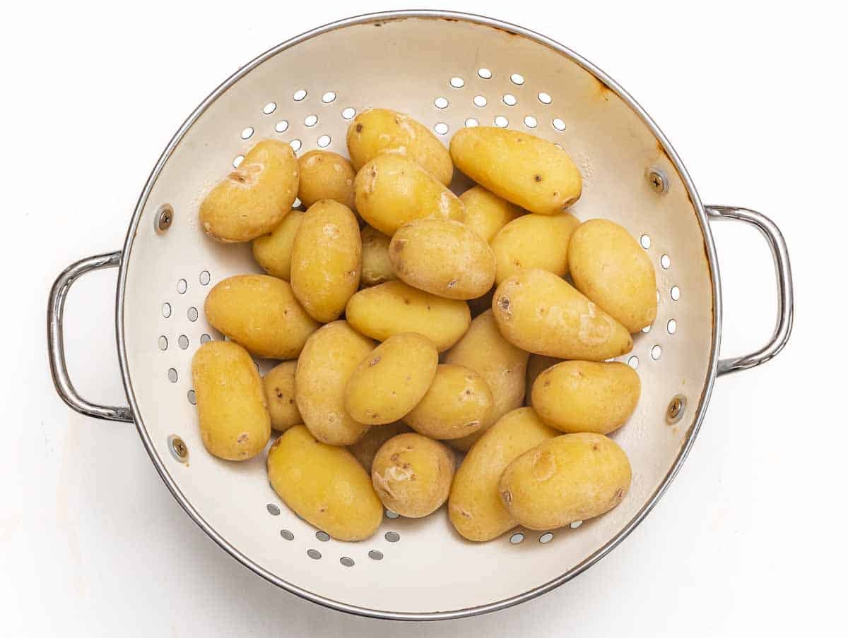 drain potatoes