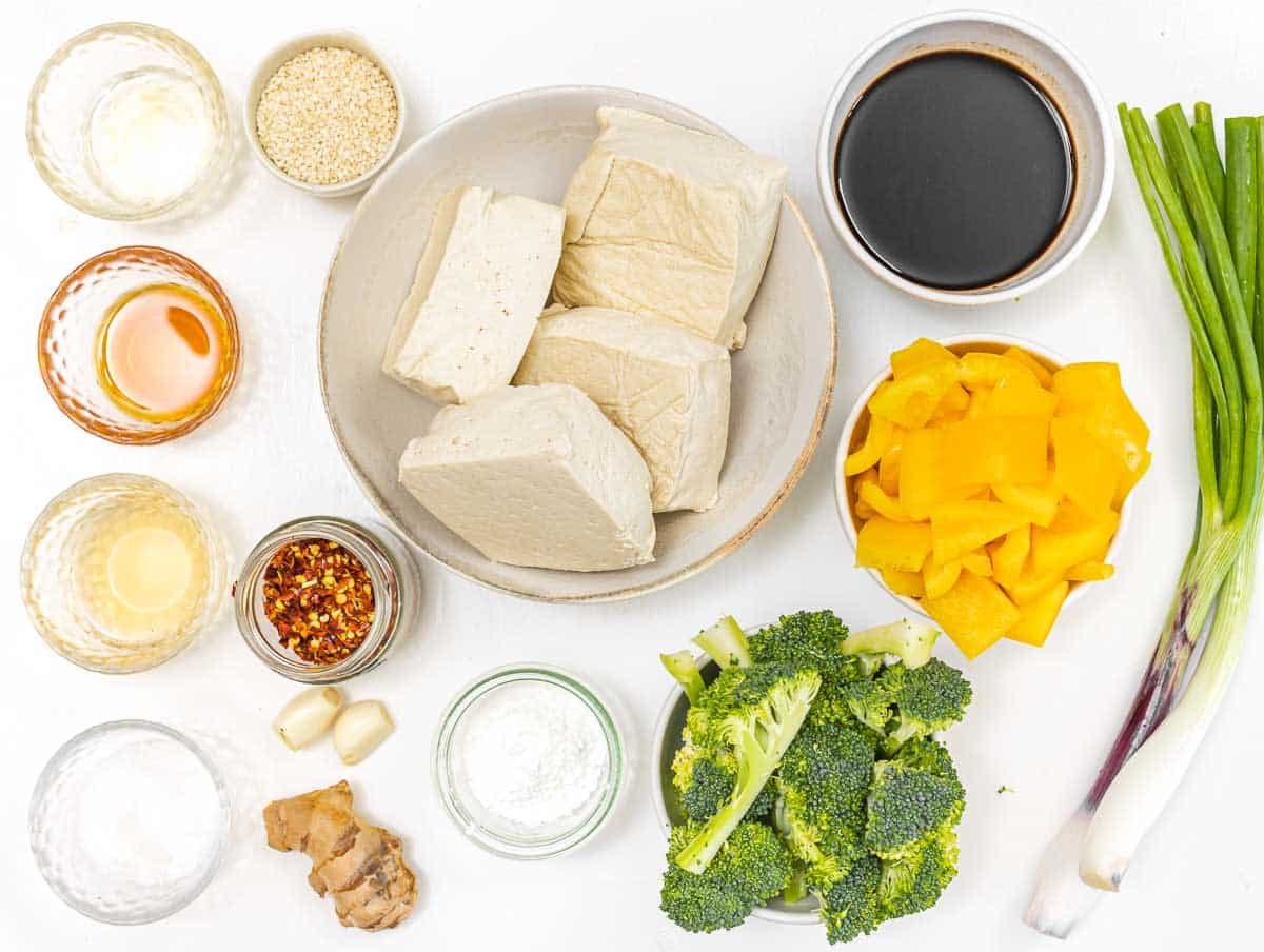 ingredients with tofu