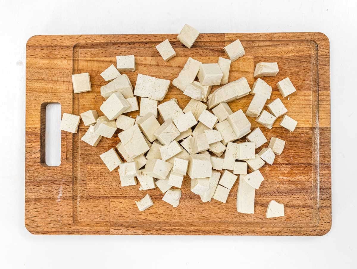 tofu in cubes