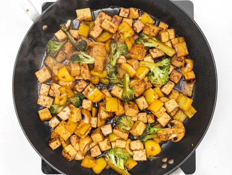 roasted vegetables and tofu