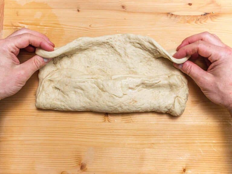 Fold the dough