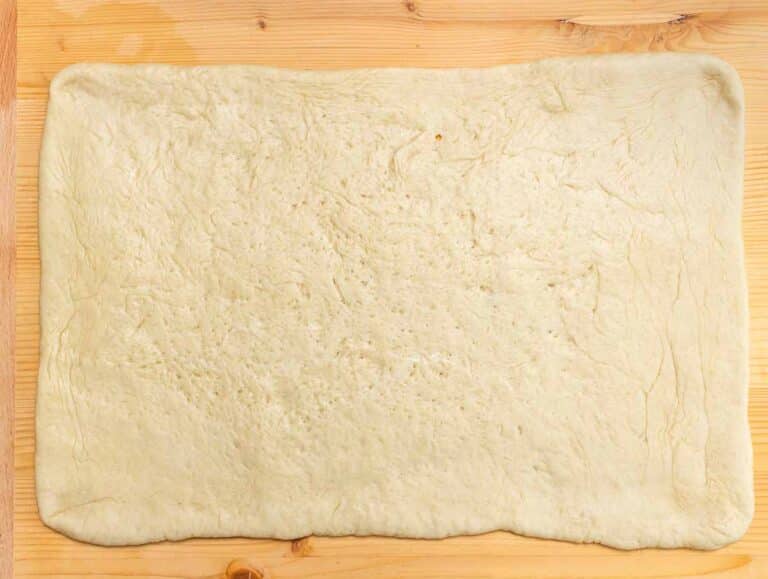 dough folded on table