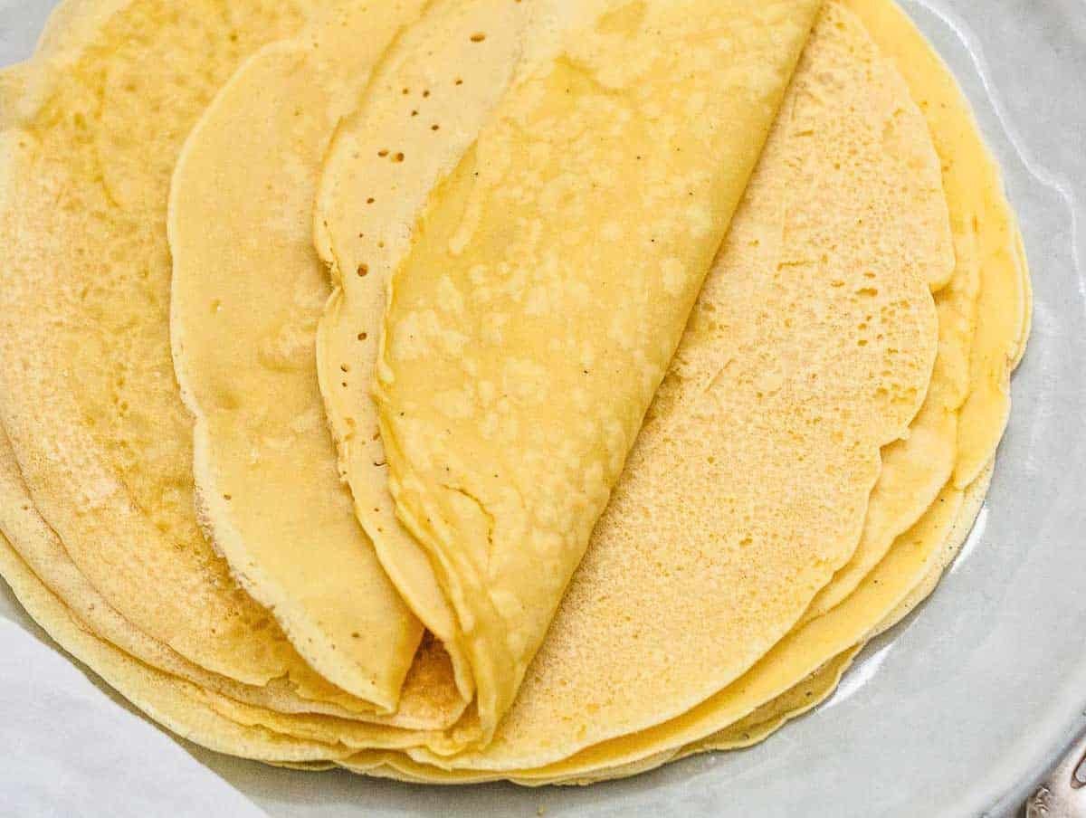 savory crepes on a plate