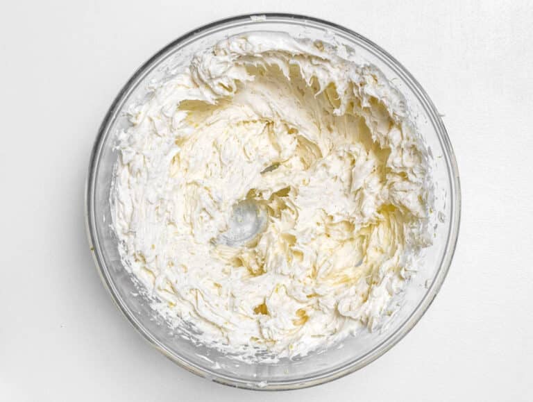 cream cheese and butter in a bowl